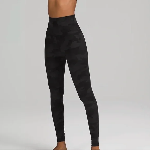 Lululemon High-Waisted Black Camouflage Leggings “28 - Picture 2 of 6